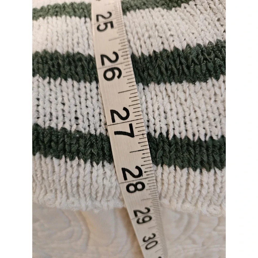 BiBi Womens Mardi Gras Striped Knit Sweater Purple Gold Green Lightweight Size L
